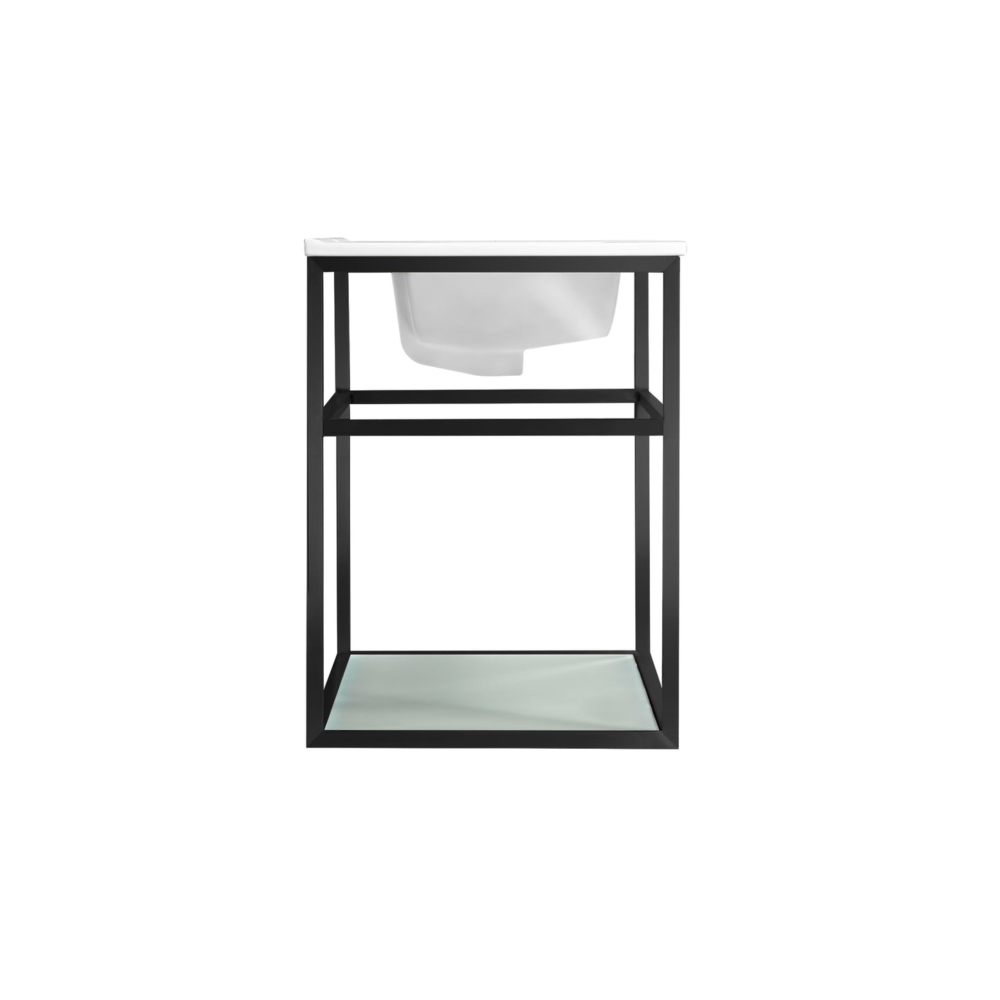 Swiss Madison, Pierre 24 Single, Metal Frame, Open Shelf, Bathroom Vanity