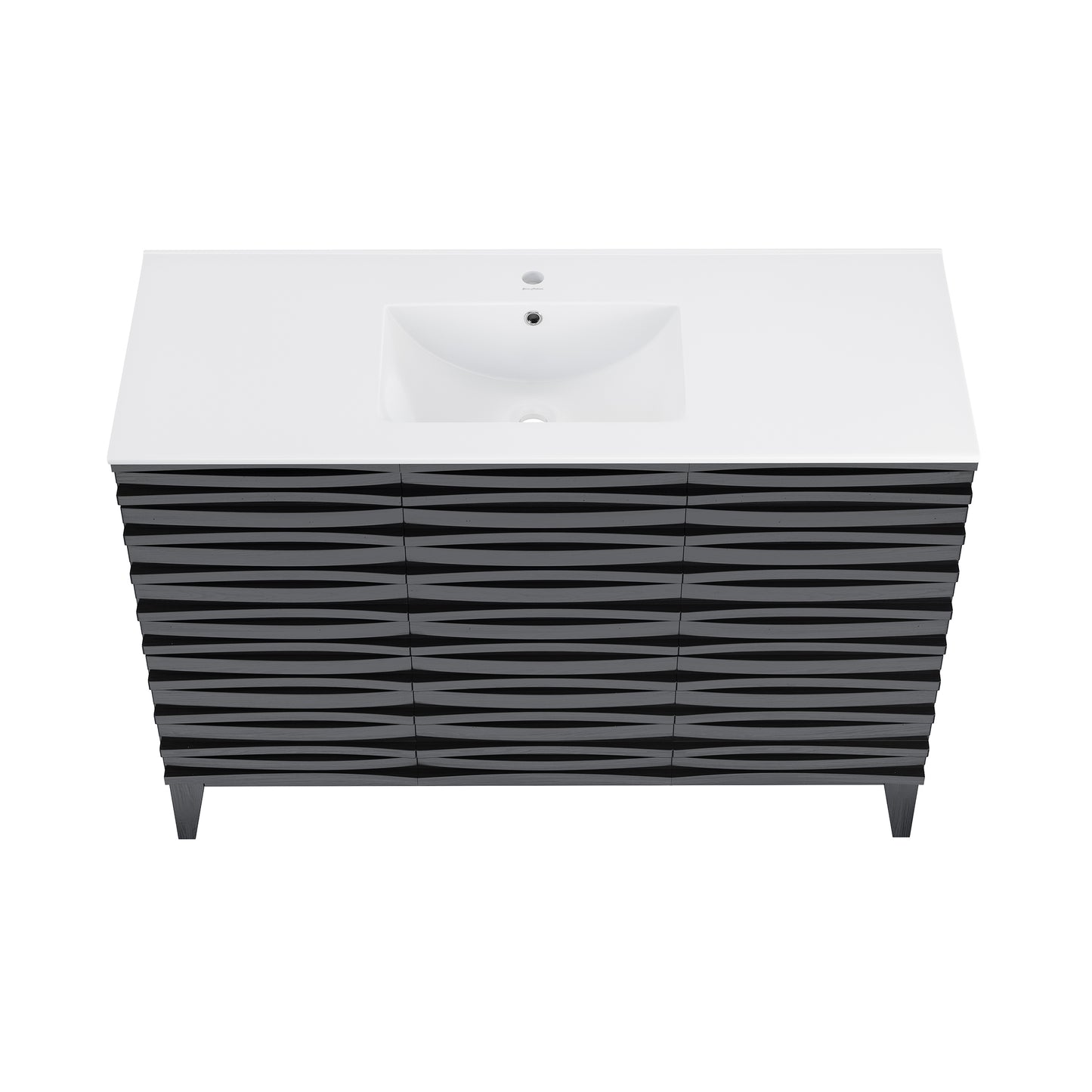 Swiss Madison, Cascade 48" Bathroom Vanity in Black