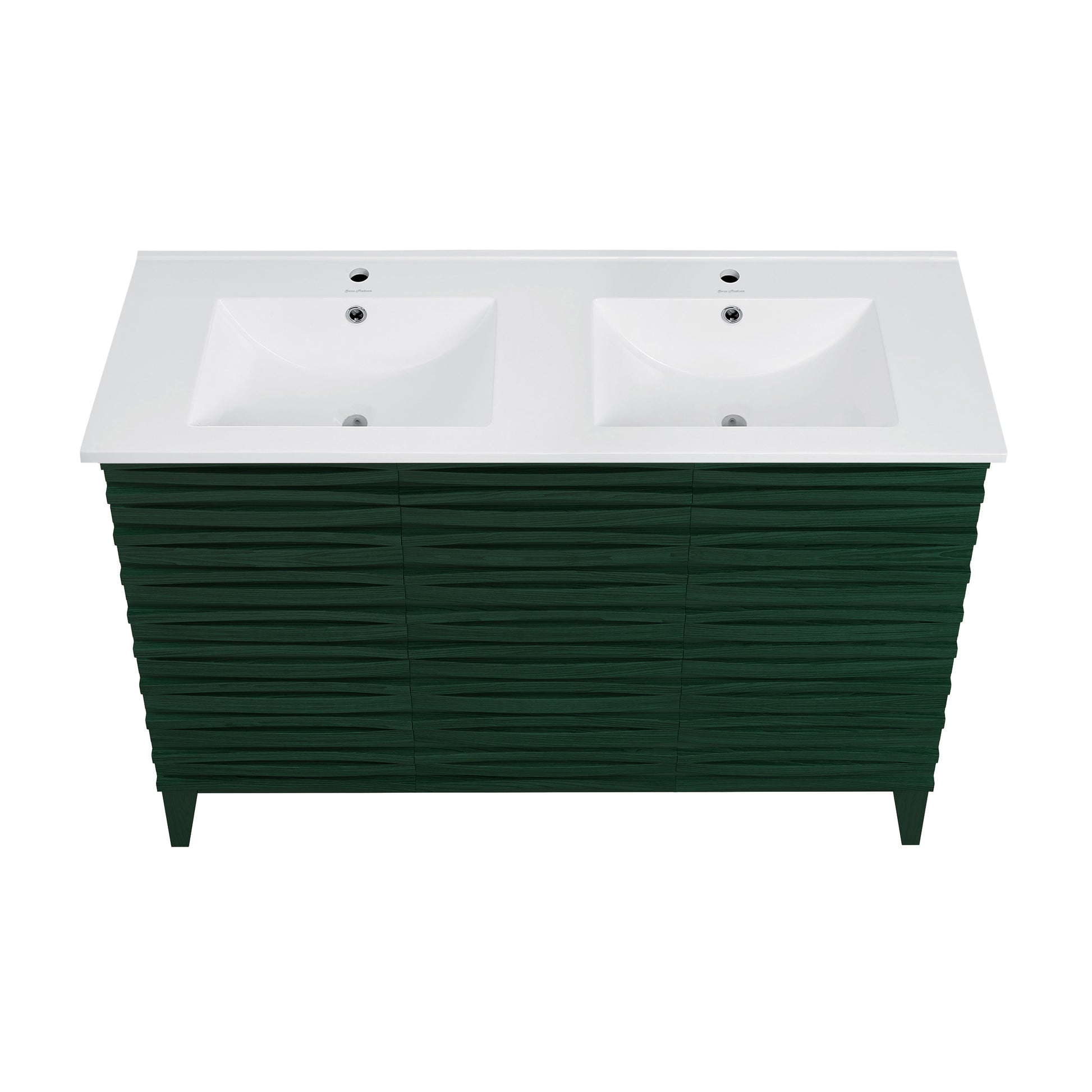 Swiss Madison Cascade 48-inch freestanding bathroom vanity in Green Oak — view 3