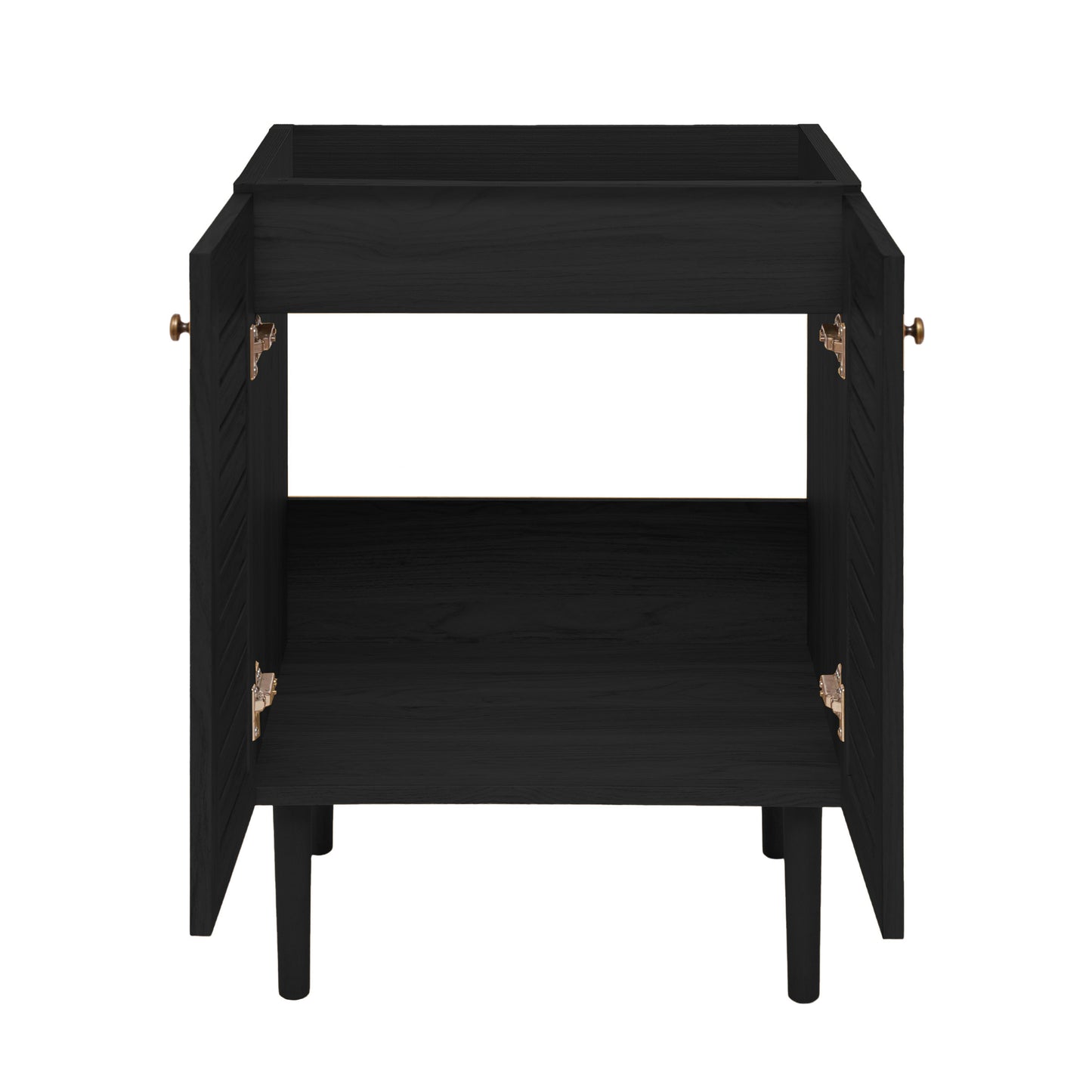 Swiss Madison, Bron 24" Freestanding Bathroom Vanity Cabinet without Top in Black Oak