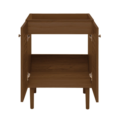 Swiss Madison, Bron 24" Freestanding Bathroom Vanity Cabinet without Top in Brown Oak