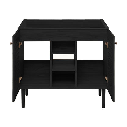 Swiss Madison, Bron 36" Freestanding Bathroom Vanity Cabinet without Top in Black Oak