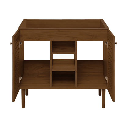 Swiss Madison Bron 36-inch freestanding bathroom vanity in Brown Oak — view 4