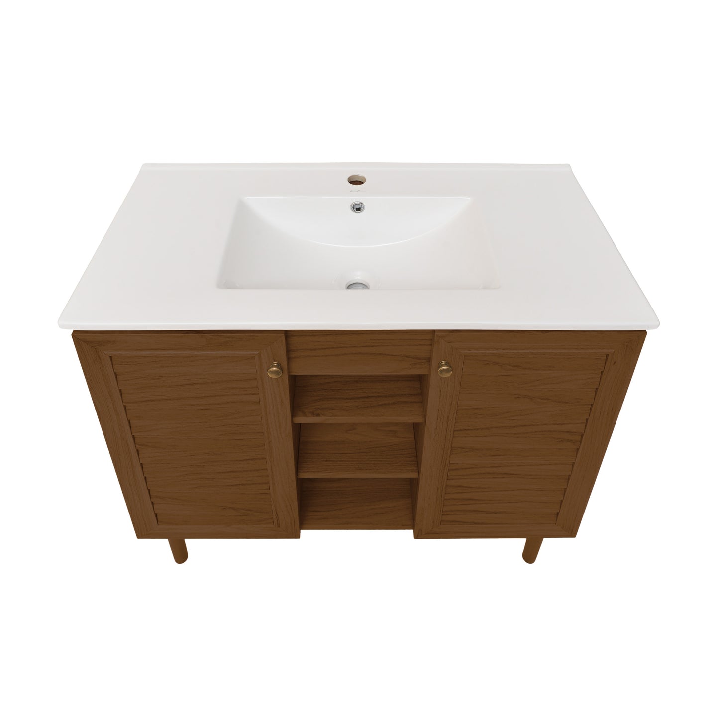 Swiss Madison Bron 36-inch freestanding bathroom vanity in Brown Oak — view 7