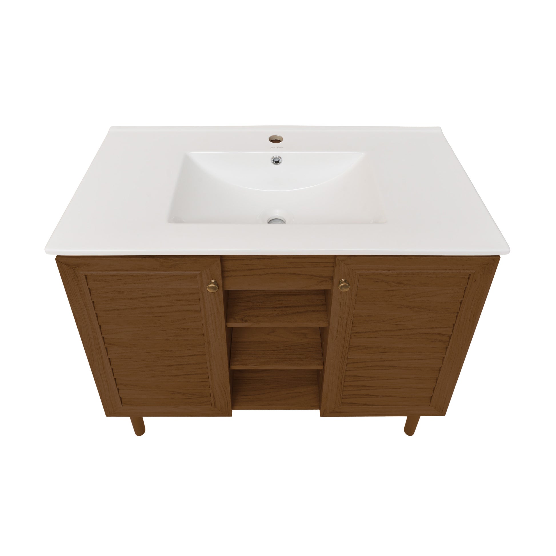 Swiss Madison Bron 36-inch freestanding bathroom vanity in Brown Oak — view 7