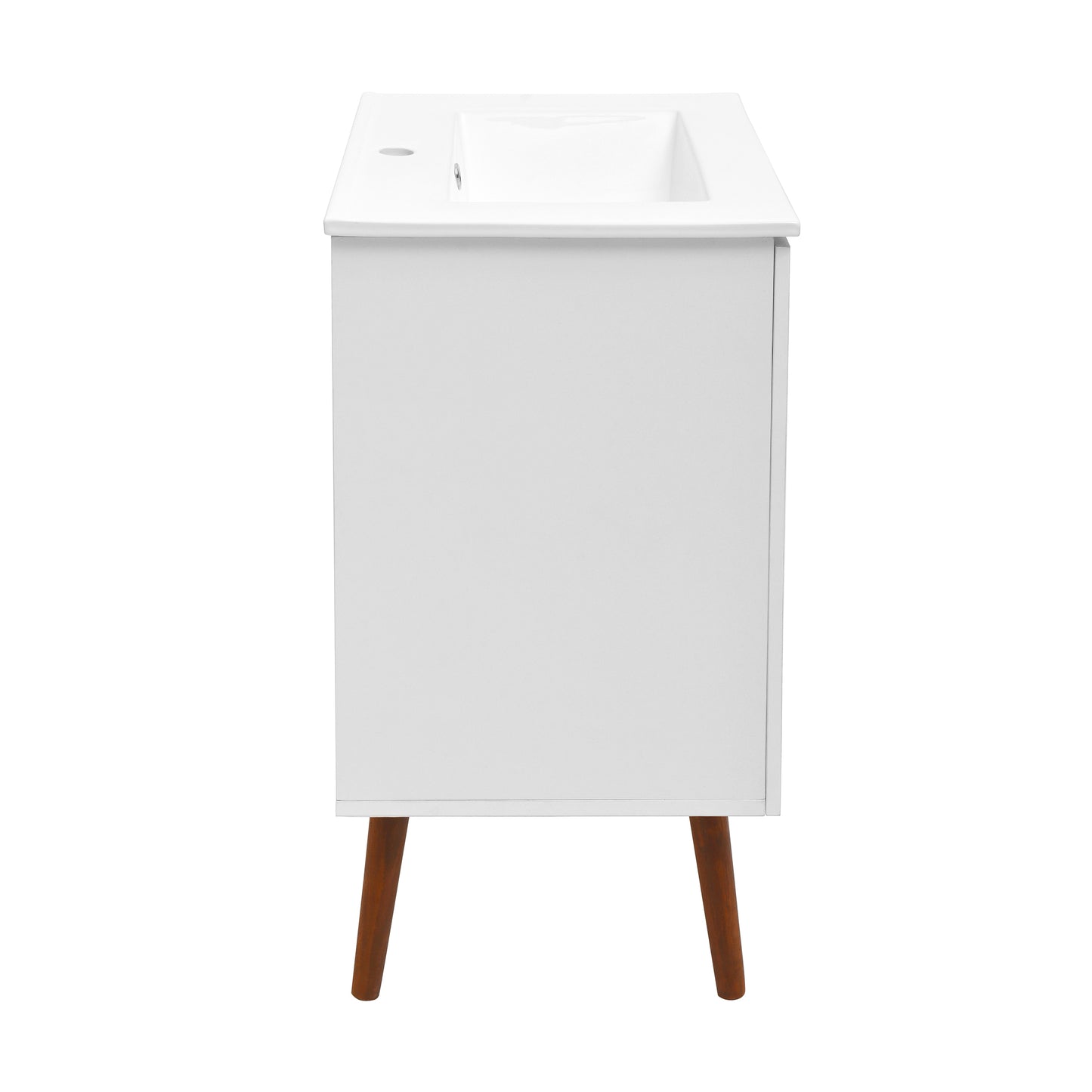 Swiss Madison, Manoir 24" Freestanding Bathroom Vanity in White with Sink Top