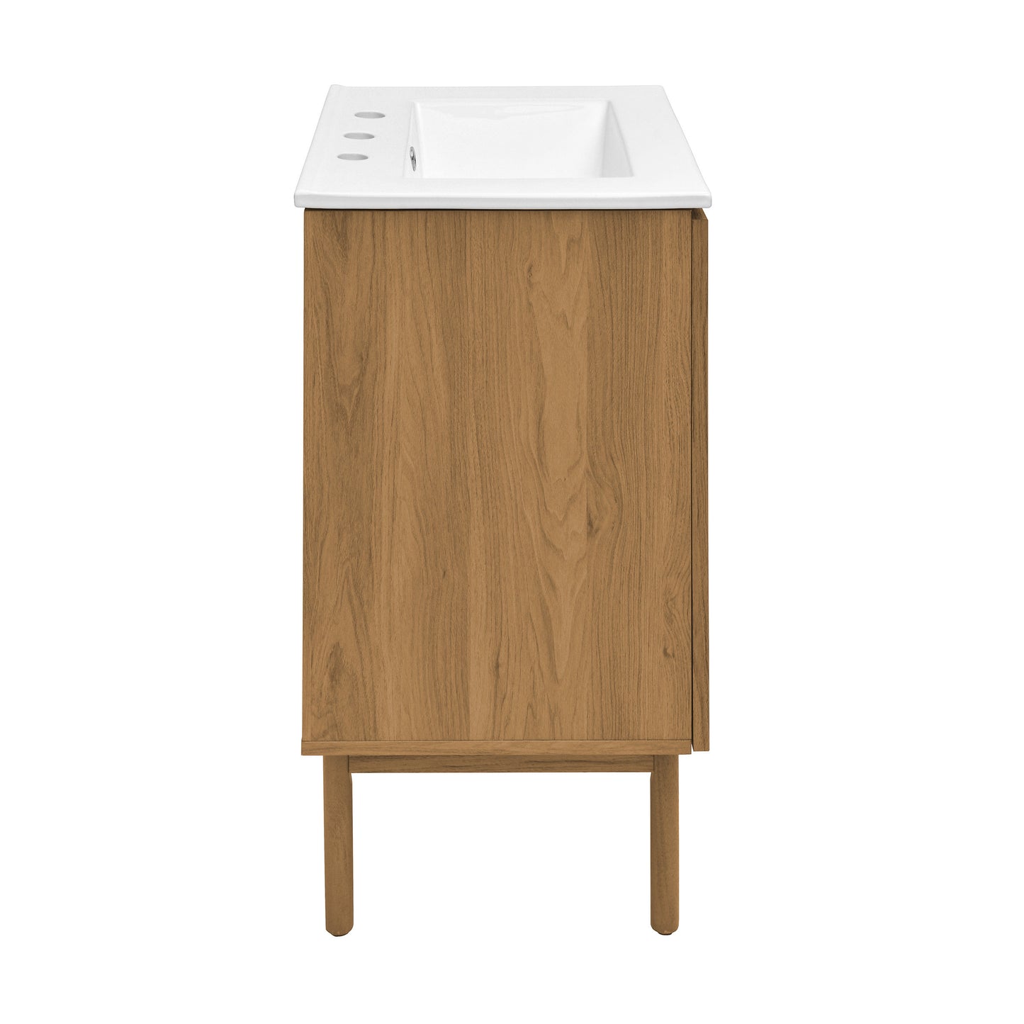 Swiss Madison, Classe 24" Freestanding Bathroom Vanity in Golden Oak with 3-Hole Centerset Sink Top