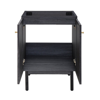 Swiss Madison, Classe 24" Bathroom Vanity in Black Cabinet Only