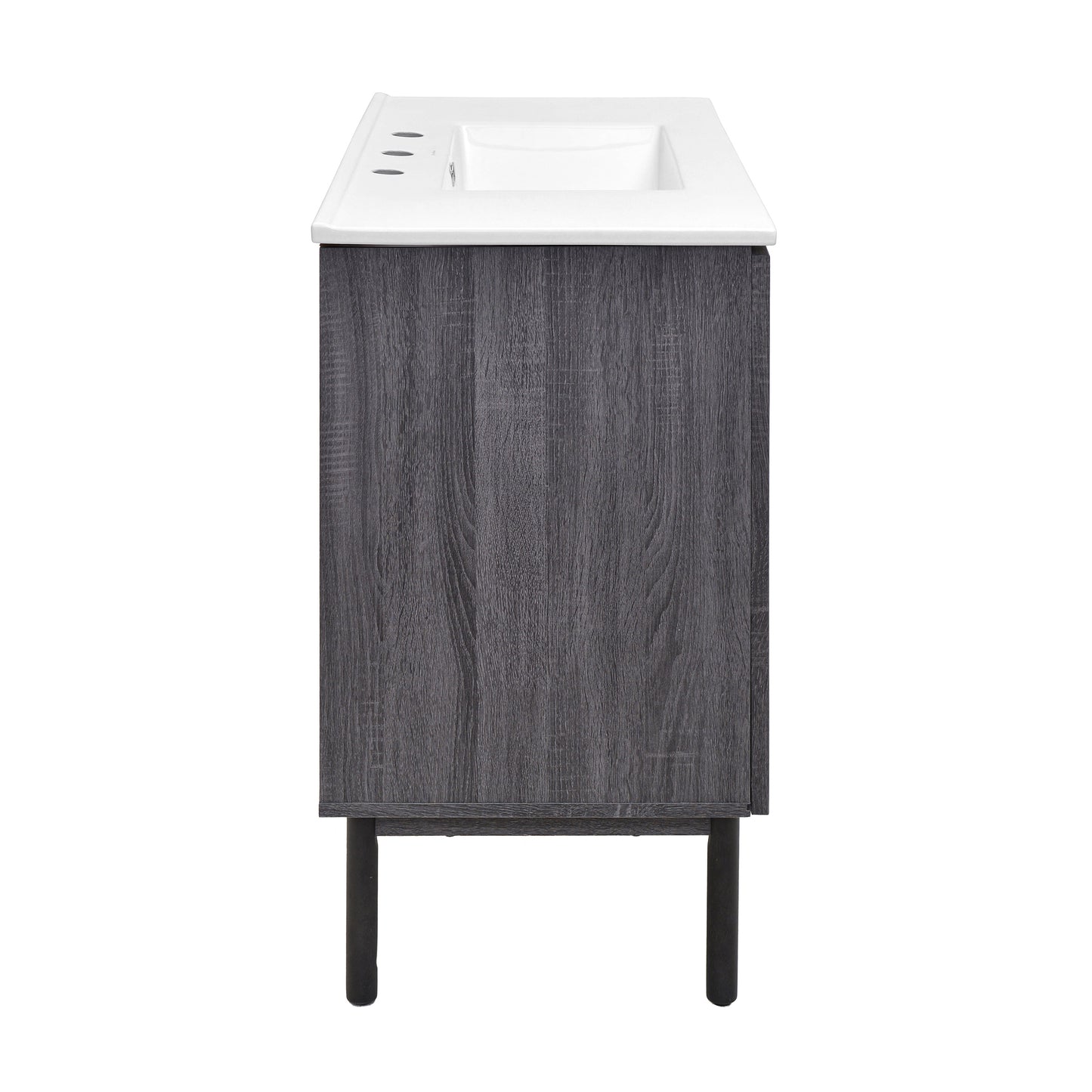 Swiss Madison, Classe 36" Freestanding Bathroom Vanity in Black Oak with 3-Hole Widespread Sink Top