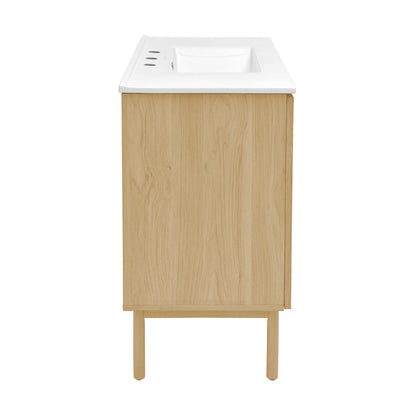 Swiss Madison Classe 36-inch freestanding bathroom vanity in Natural Oak — view 3