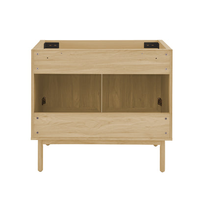 Swiss Madison Classe 36-inch freestanding bathroom vanity in Natural Oak — view 4