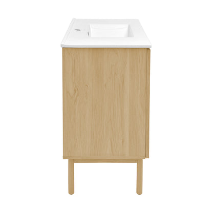 Swiss Madison Classe 36-inch freestanding bathroom vanity in Natural Oak — view 7