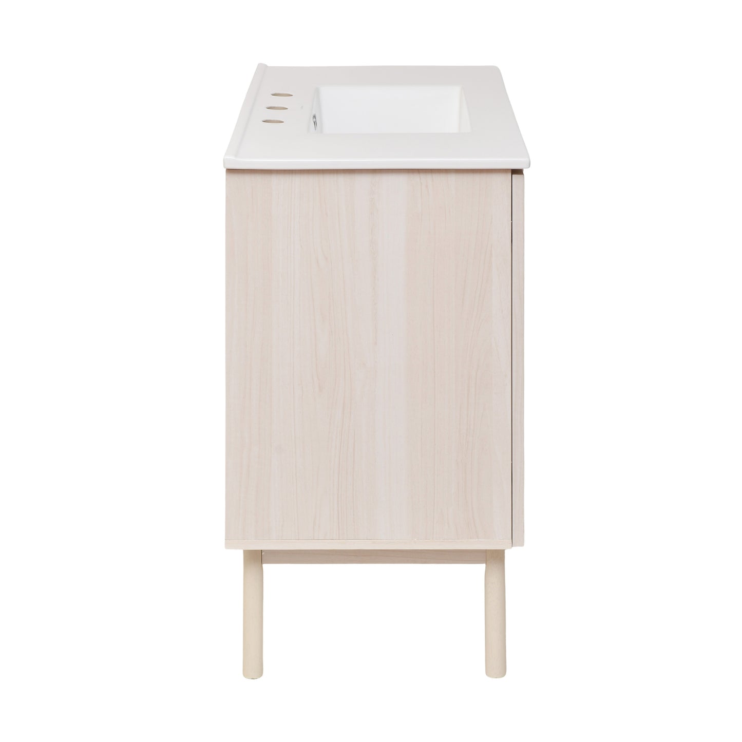 Swiss Madison, Classe 36" Freestanding Bathroom Vanity in White Oak with 3-Hole Widespread Sink Top
