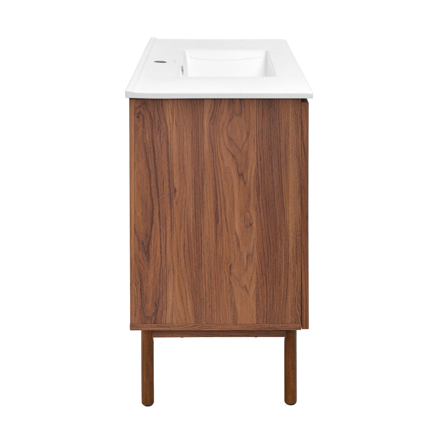 Swiss Madison, Classe 36" Freestanding Bathroom Vanity in Brown Oak with Sink Top