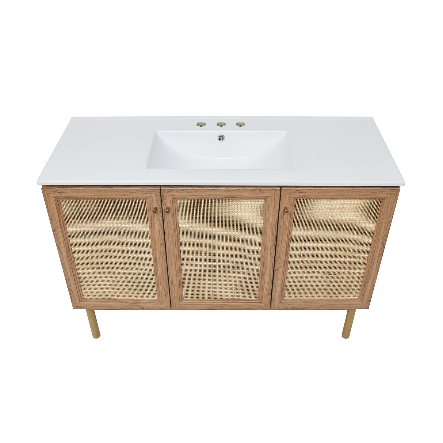 Swiss Madison Classe 48-inch freestanding bathroom vanity in Golden Oak — view 3