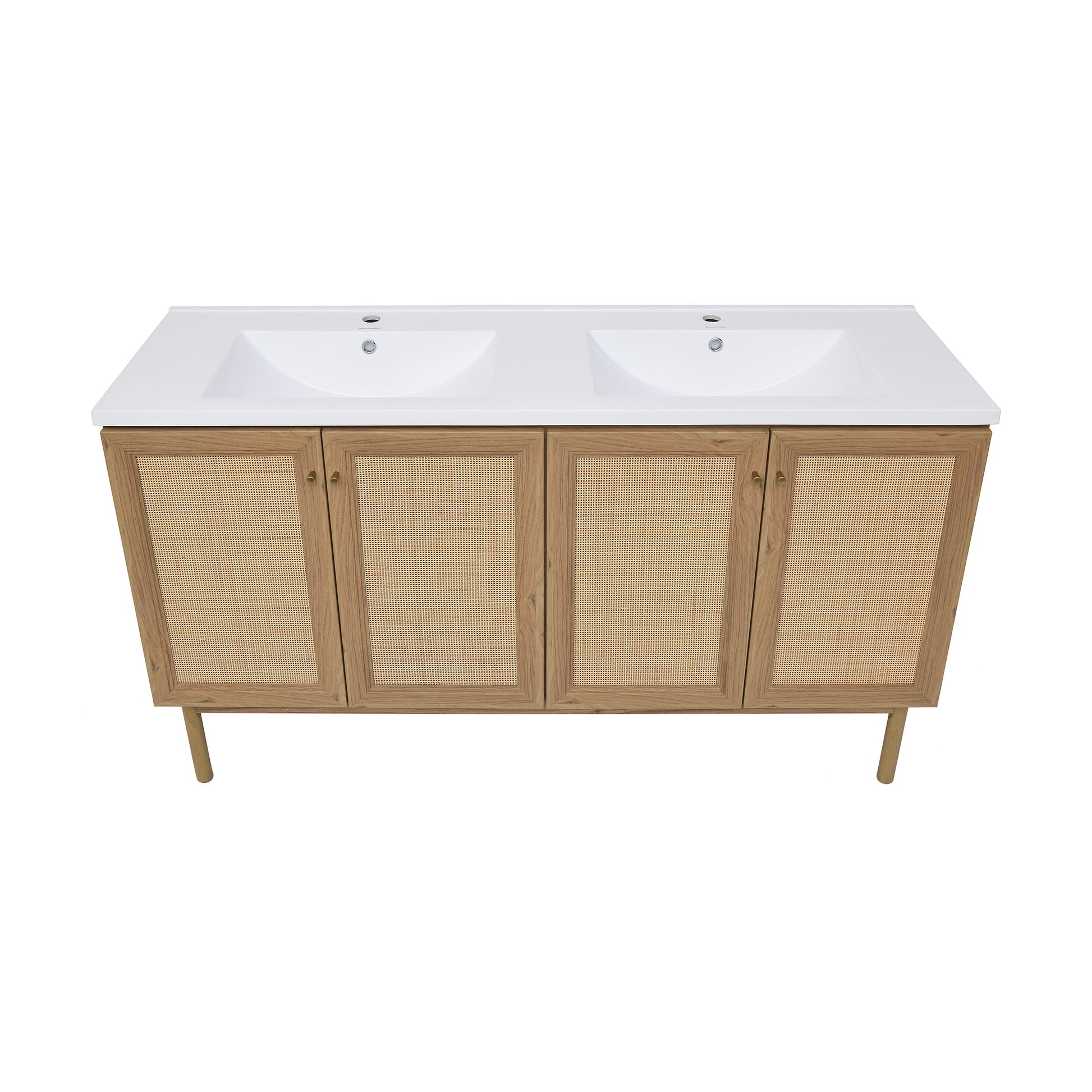 Swiss Madison Classe 60-inch freestanding bathroom vanity in Golden Oak — view 9