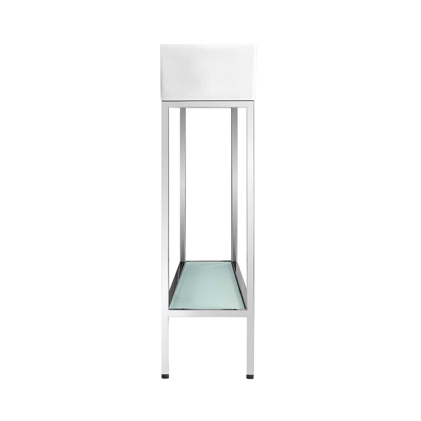 Swiss Madison, Pierre 19.5 Single, Freestanding, Open Shelf, Chrome Metal Frame Bathroom Vanity