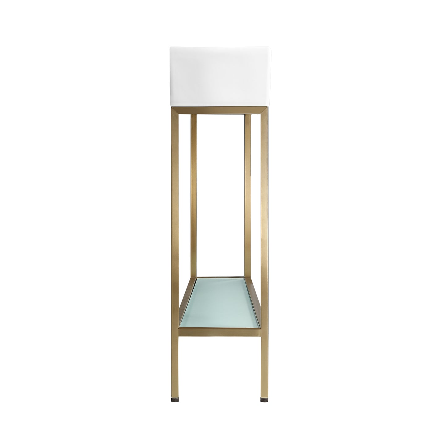 Swiss Madison, Pierre 19.5 Single, Freestanding, Open Shelf, Gold Metal Frame Bathroom Vanity