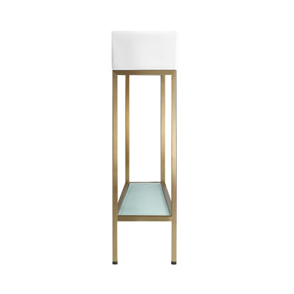 Swiss Madison, Pierre 19.5 Single, Freestanding, Open Shelf, Gold Metal Frame Bathroom Vanity