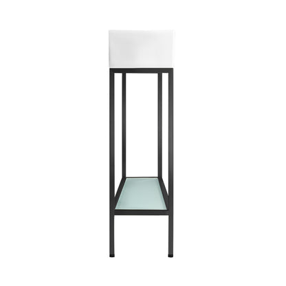 Swiss Madison, Pierre 19.5 Single, Freestanding, Open Shelf, Matte Black Frame Bathroom Vanity