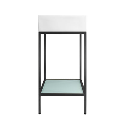 Swiss Madison, Pierre 32" Open Shelf Black Frame Freestanding Bathroom Vanity with Sink Top