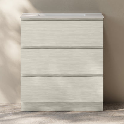 Swiss Madison, Liberte 30" Freestanding Bathroom Vanity in White Oak with Sink Top