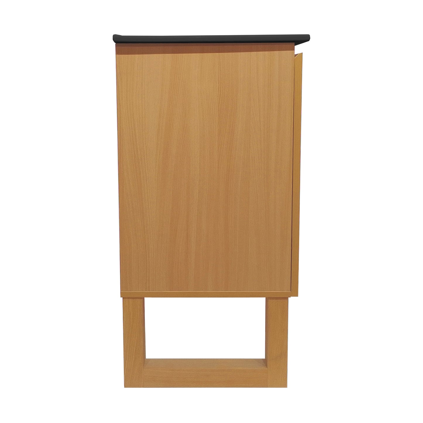 Swiss Madison, Arles 30 in. Natural Oak Bathroom Vanity With Black, 3-Hole Ceramic Sink Top