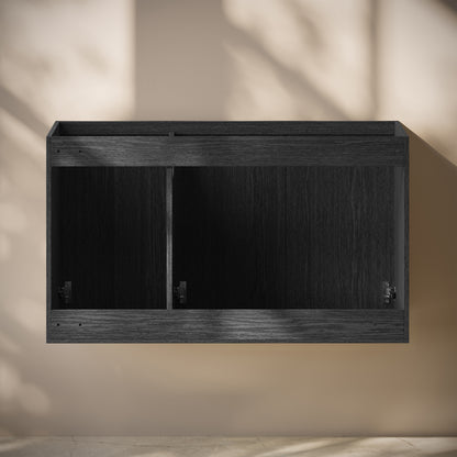 Swiss Madison, Cascade 36" Wall-Mounted Bathroom Vanity Cabinet without Top in Black Oak