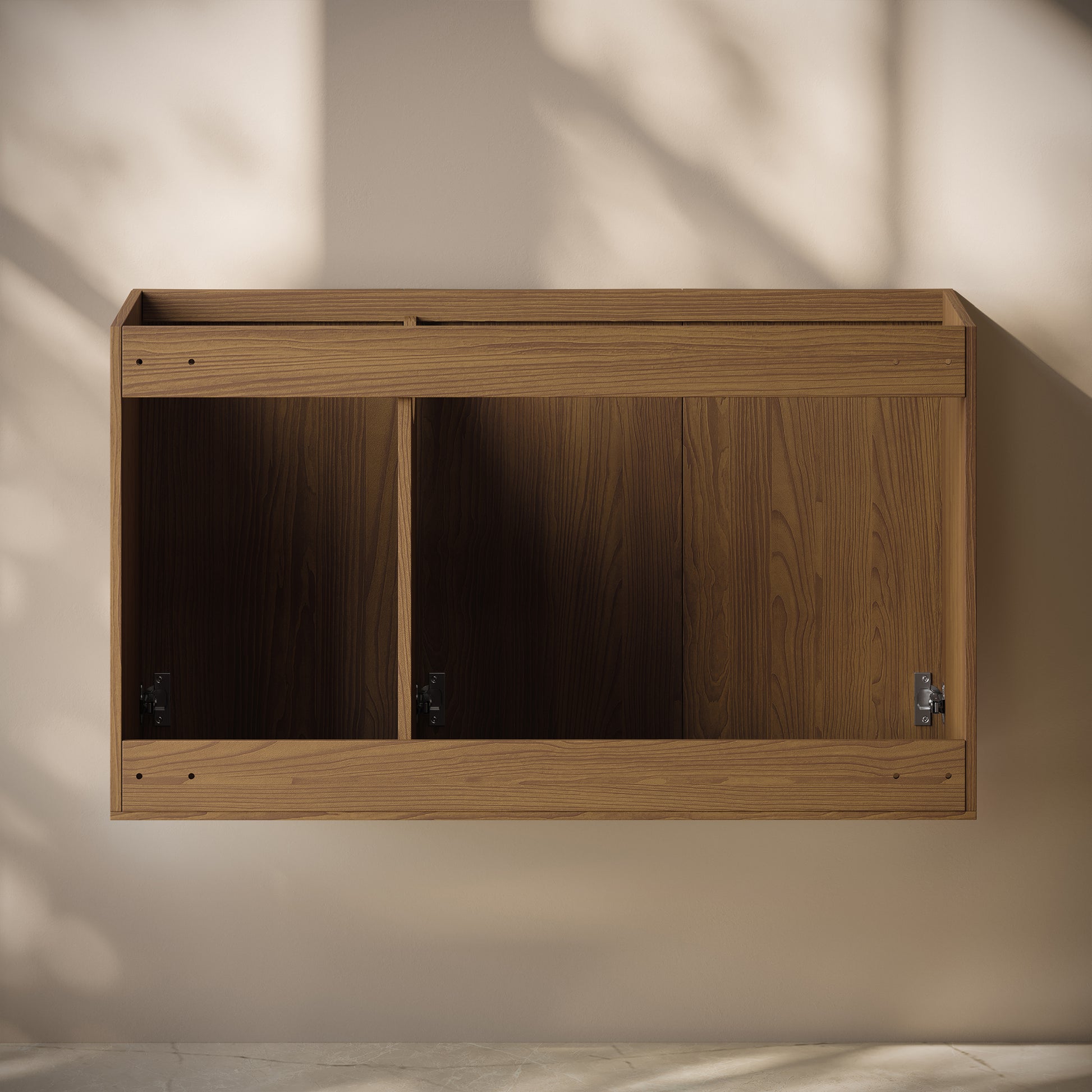 Swiss Madison Cascade 36-inch wall-mount bathroom vanity in Brown Oak — view 4