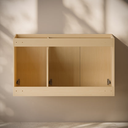 Swiss Madison, Cascade 36" Wall-Mounted Bathroom Vanity Cabinet without Top in Natural Oak