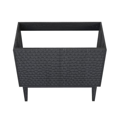 Swiss Madison, Bosse 36" Freestanding Bathroom Vanity Cabinet without Top in Black Oak