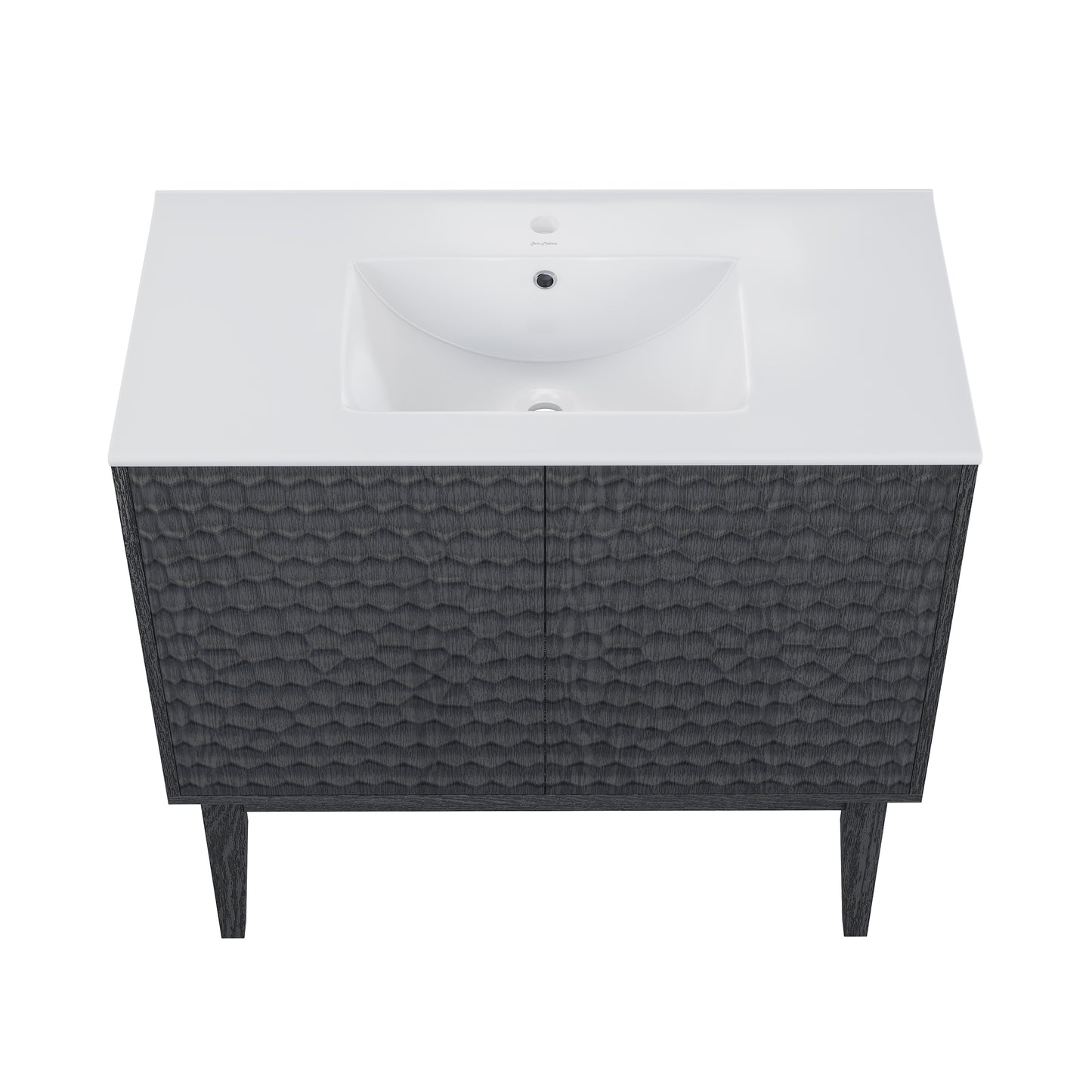 Swiss Madison Bosse 36-inch freestanding bathroom vanity in Black Oak — view 7