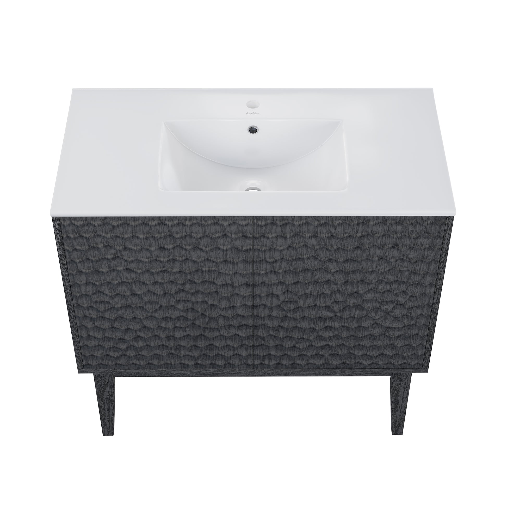 Swiss Madison Bosse 36-inch freestanding bathroom vanity in Black Oak — view 7