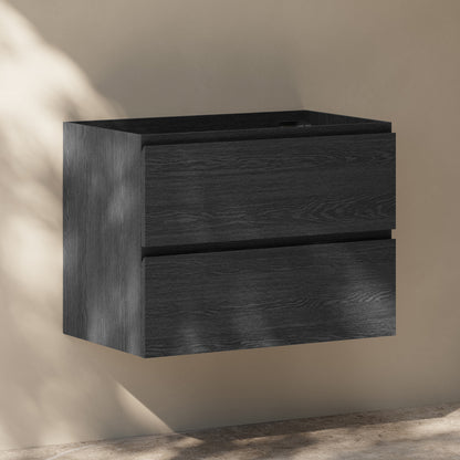 Swiss Madison, Liberte 30" Wall-Mounted Bathroom Vanity Cabinet without Top in Black Oak