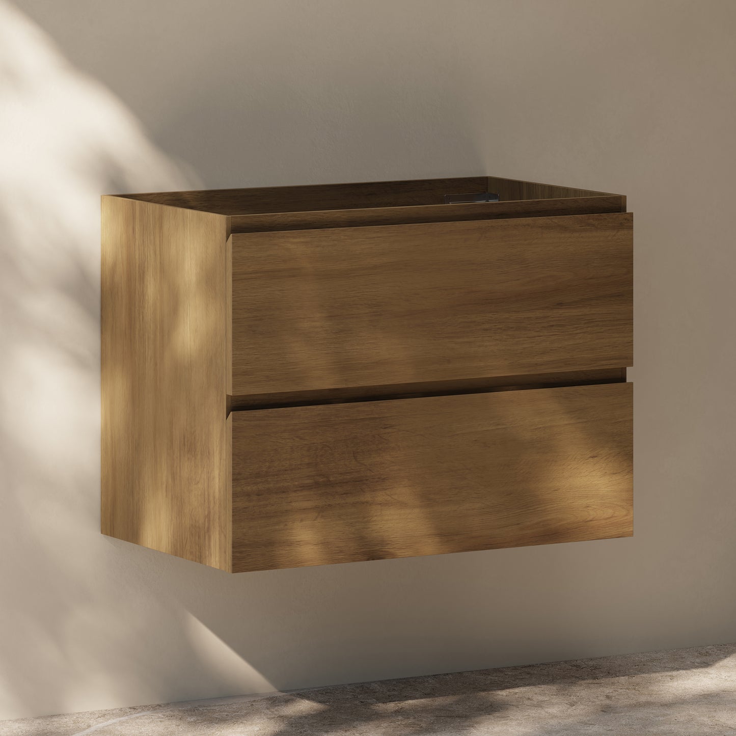 Swiss Madison, Liberte 30" Wall-Mounted Bathroom Vanity Cabinet without Top in Brown Oak