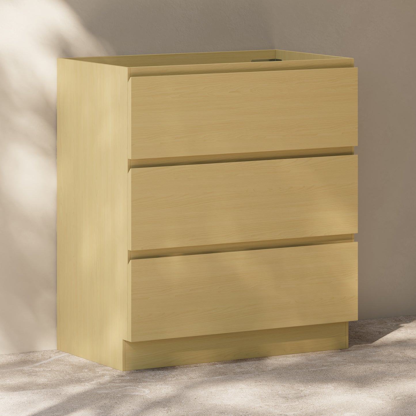 Swiss Madison, Liberte 30" Freestanding Bathroom Vanity Cabinet without Top in Natural Oak