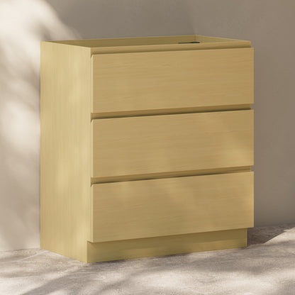 Swiss Madison, Liberte 30" Freestanding Bathroom Vanity Cabinet without Top in Natural Oak