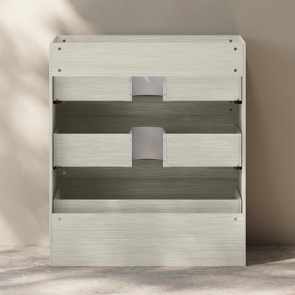 Swiss Madison, Liberte 30" Freestanding Bathroom Vanity Cabinet without Top in White Oak