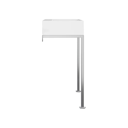 Swiss Madison, Concorde 24" Rectangle Console Sink with Matte Silver Legs