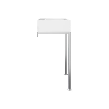 Swiss Madison, Concorde 30" Rectangle Console Sink with Matte Silver Legs