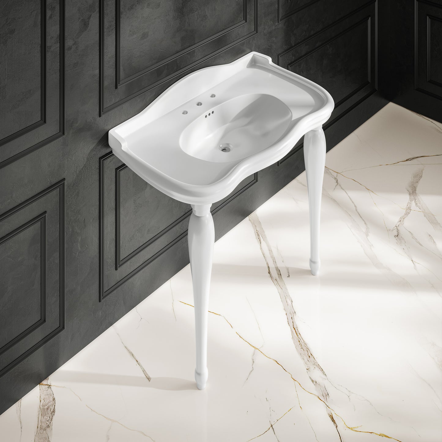 Swiss Madison, Santorini 40" Rectangle 3-Hole Widespread Console Sink