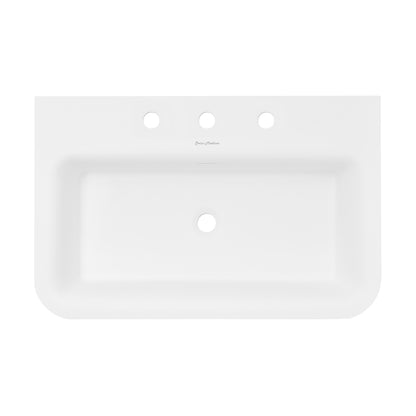 Swiss Madison, Ivy 32" Solid Surface Console Sink in Matte Black