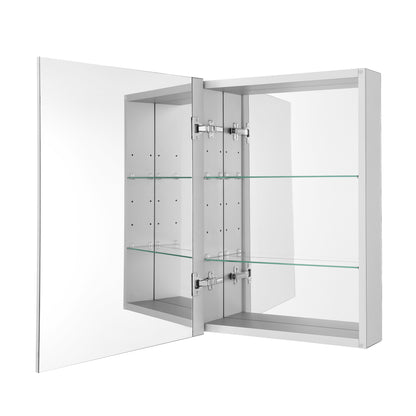 Swiss Madison, Cache 20 in. x 30 in. Mirrored Aluminum Medicine Cabinet
