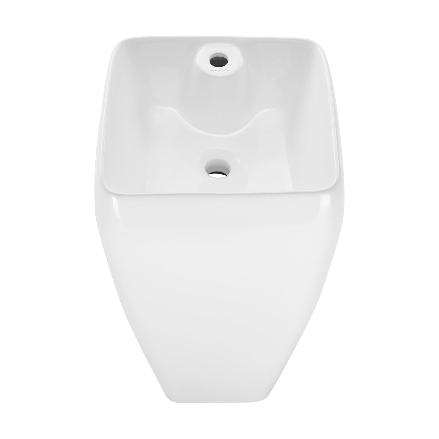 Swiss Madison, Carre One Piece Pedestal Sink