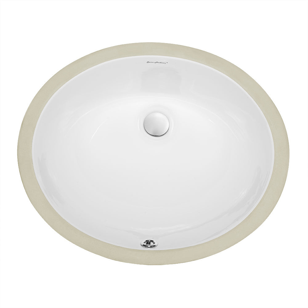Swiss Madison, Monaco 18 Oval Under-Mount Bathroom Sink