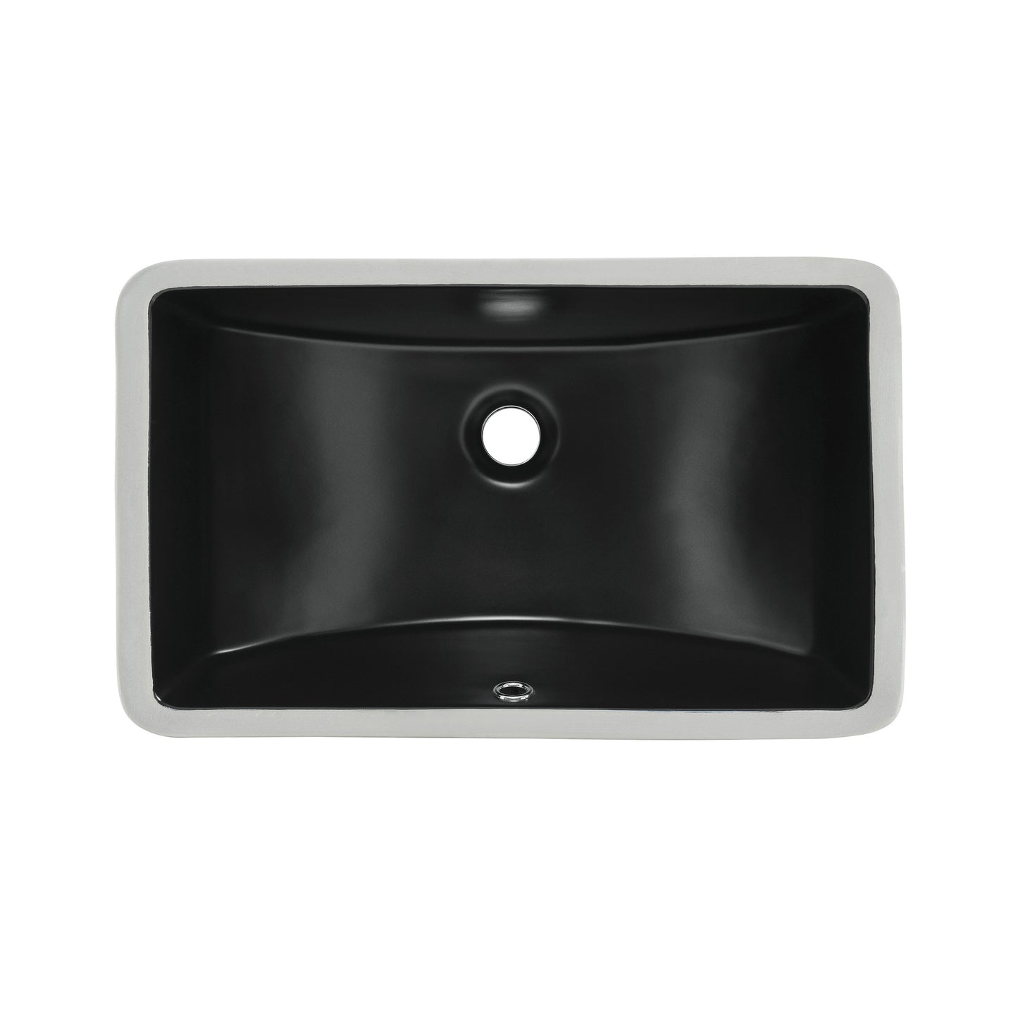 Swiss Madison, Plaisir 22" Ceramic Undermount Bathroom Sink in Matte Black