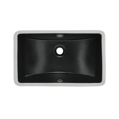 Swiss Madison, Plaisir 22" Ceramic Undermount Bathroom Sink in Matte Black