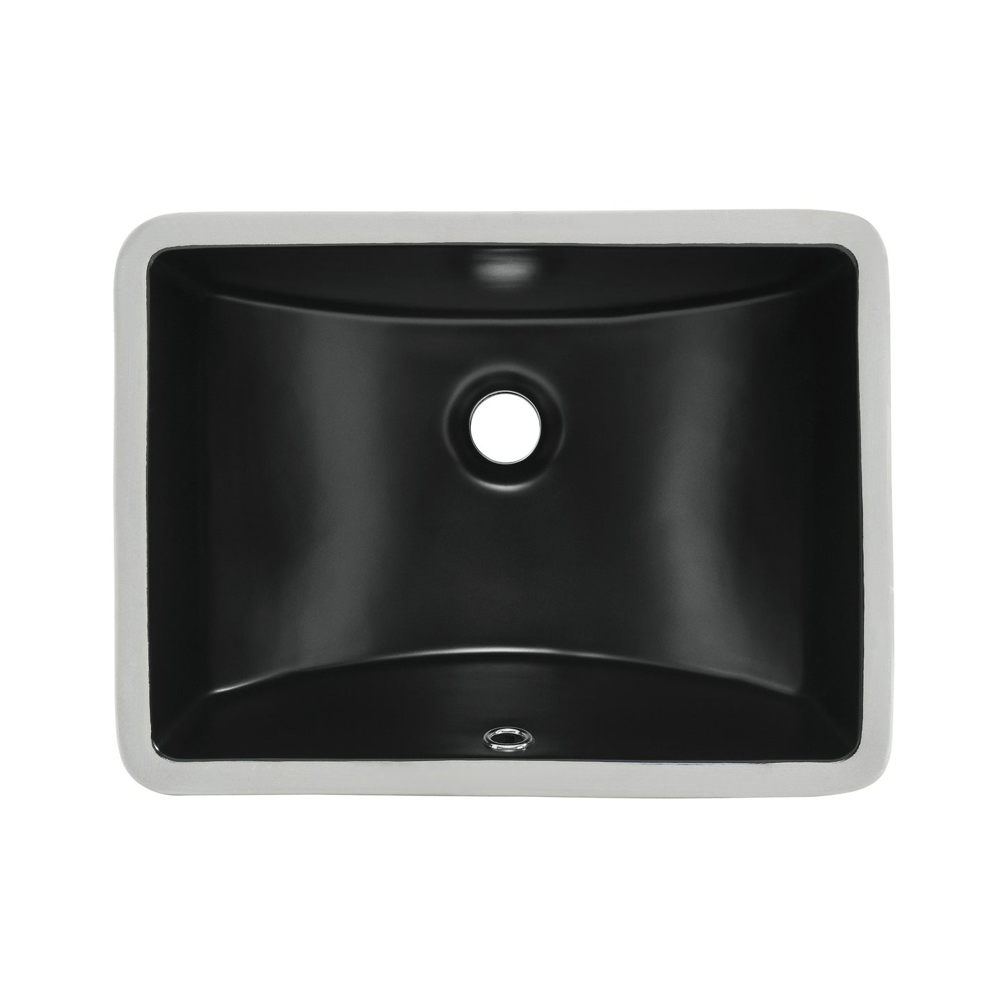 Swiss Madison, Plaisir 18.5" Rectangle Undermount Bathroom Sink in Matte Black