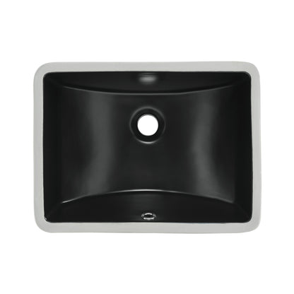 Swiss Madison, Plaisir 18.5" Rectangle Undermount Bathroom Sink in Matte Black
