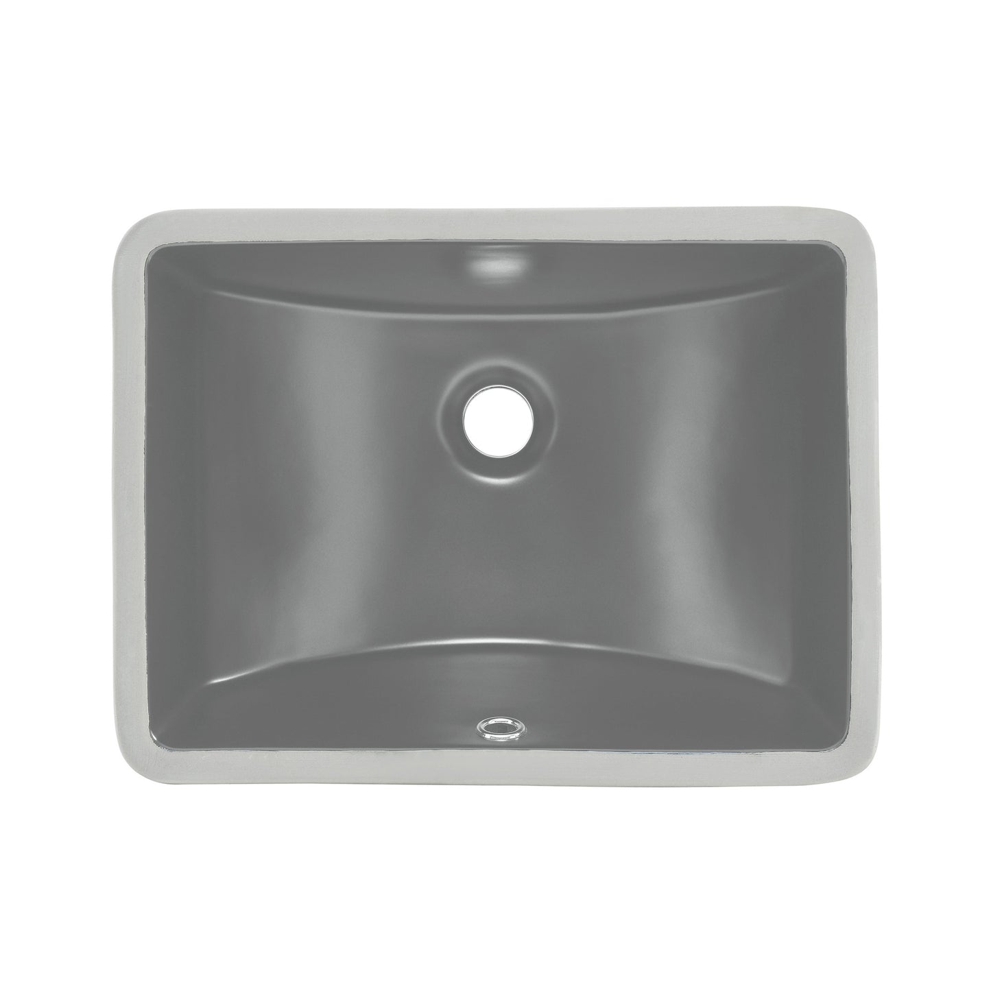 Swiss Madison, Plaisir 18.5" Rectangular Ceramic Undermount Bathroom Sink in Matte Gray